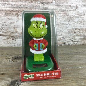 How The Grinch Stole Christmas Dr. Seuss Solar Bobble-Head Dancer Santa 5"